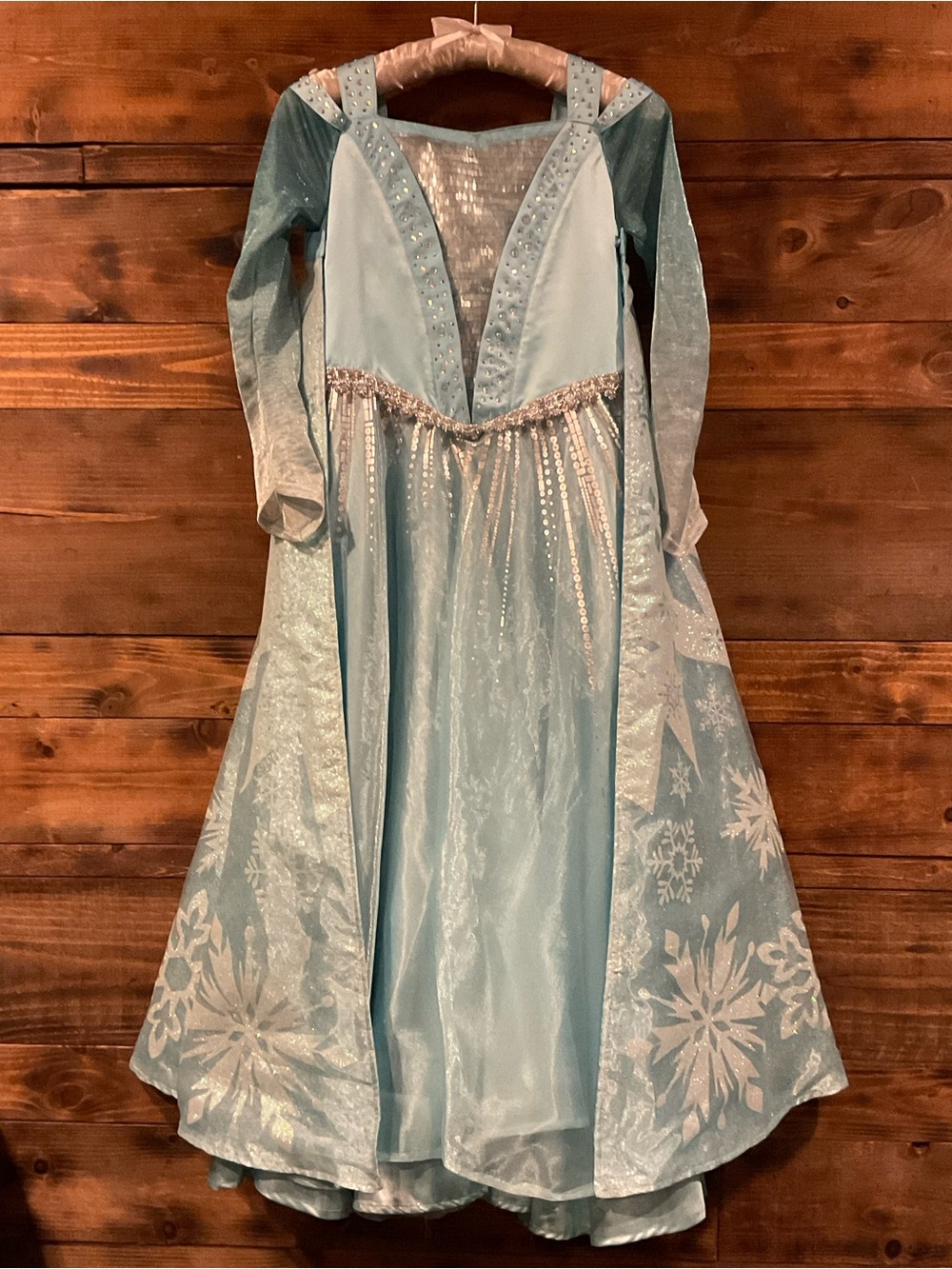 Rare FROZEN Elsa Light Up Deluxe 2pc DRESS CAPE Authentic Disney Store Girls 10
